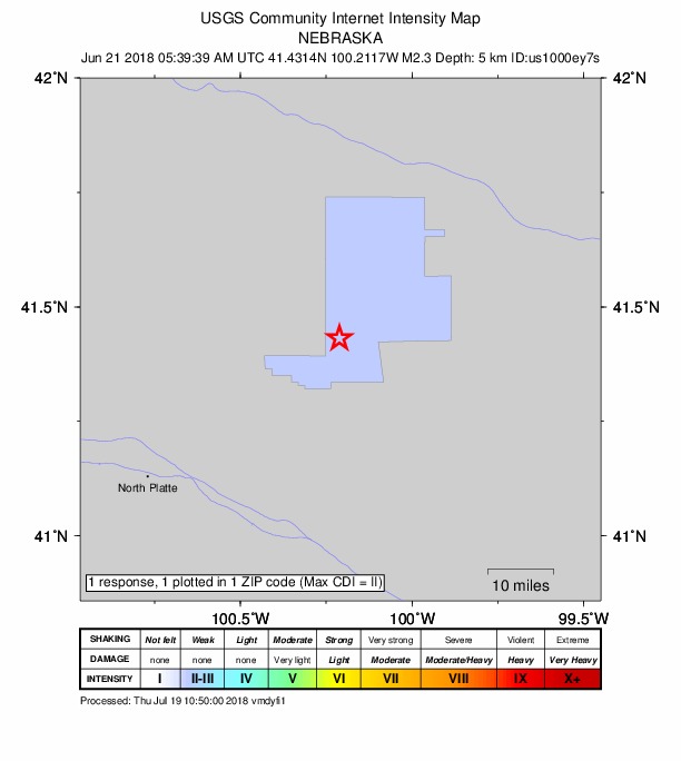 Did You Feel It? map: shaking reported by the public