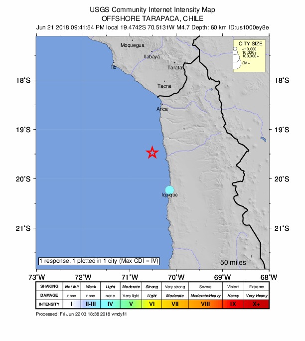 Did You Feel It? map: shaking reported by the public
