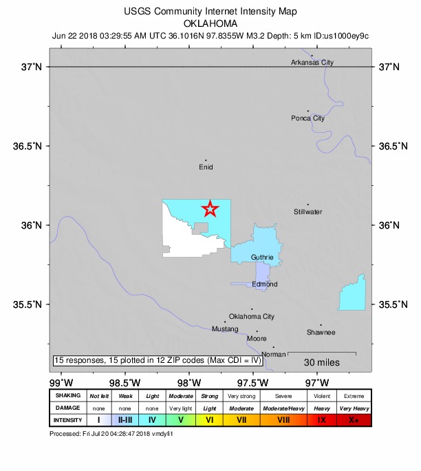 Did You Feel It? map: shaking reported by the public