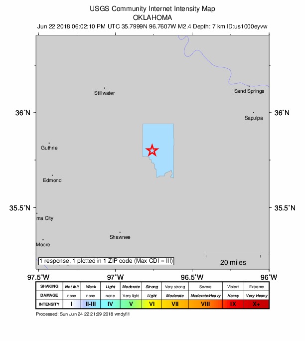 Did You Feel It? map: shaking reported by the public
