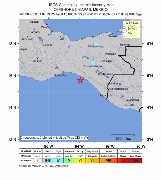 Did You Feel It? map: shaking reported by the public