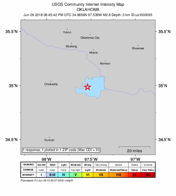 Did You Feel It? map: shaking reported by the public