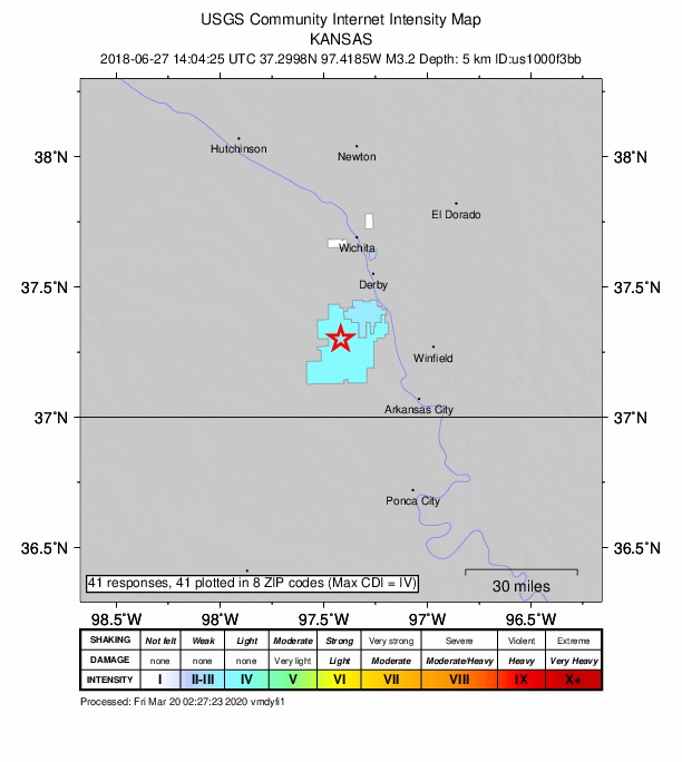 Did You Feel It? map: shaking reported by the public