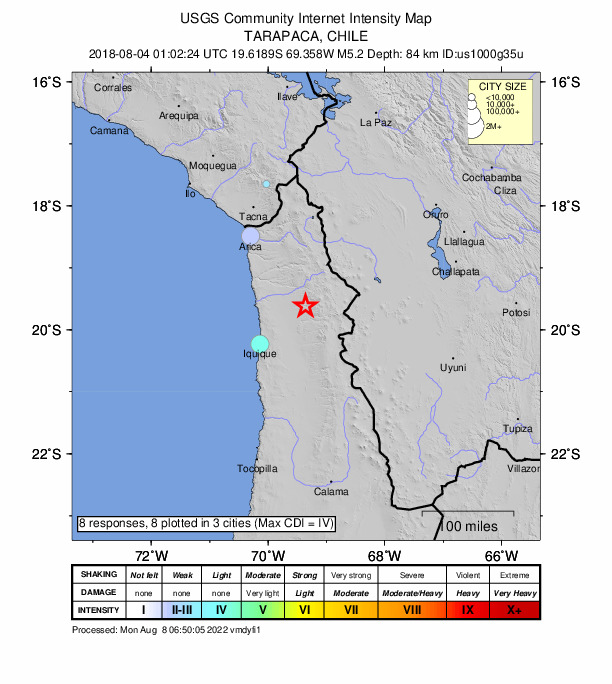 Did You Feel It? map: shaking reported by the public