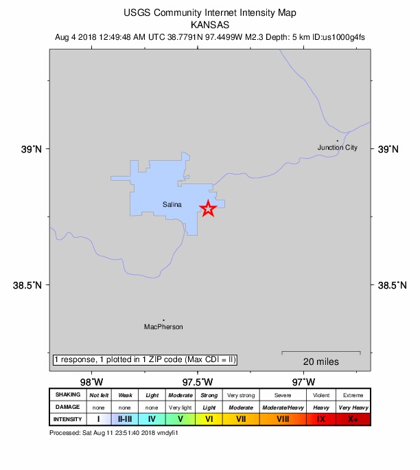 Did You Feel It? map: shaking reported by the public