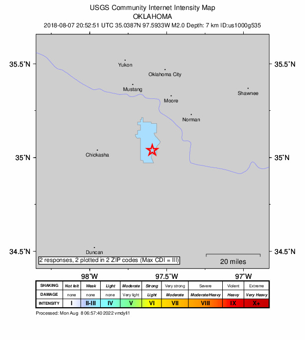 Did You Feel It? map: shaking reported by the public