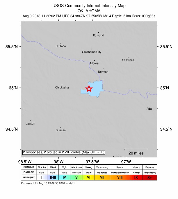Did You Feel It? map: shaking reported by the public