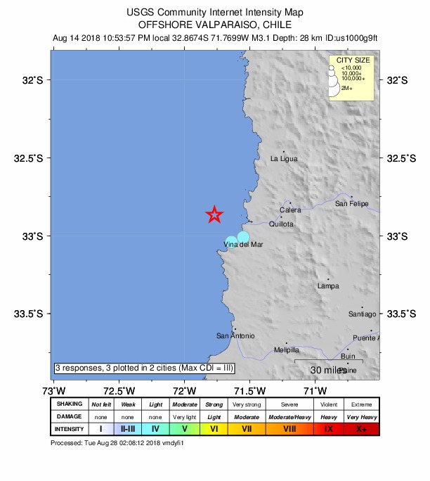 Did You Feel It? map: shaking reported by the public