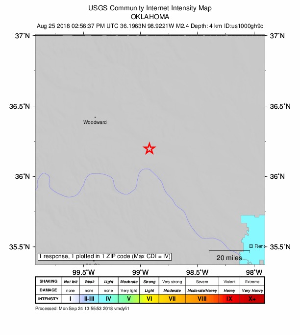 Did You Feel It? map: shaking reported by the public