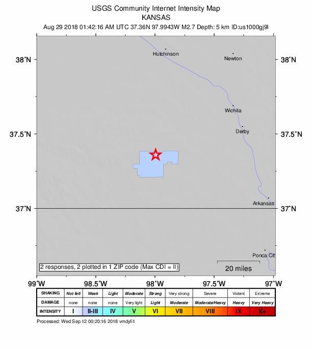 Did You Feel It? map: shaking reported by the public