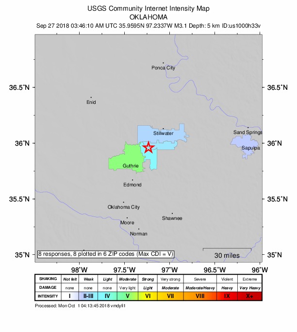 Did You Feel It? map: shaking reported by the public
