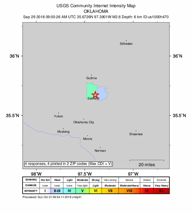Did You Feel It? map: shaking reported by the public