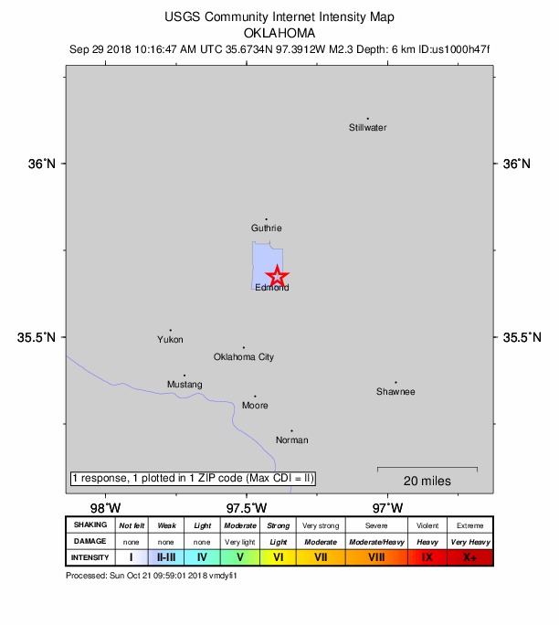 Did You Feel It? map: shaking reported by the public