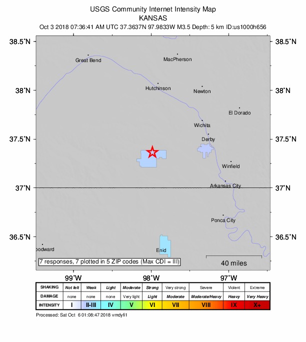 Did You Feel It? map: shaking reported by the public
