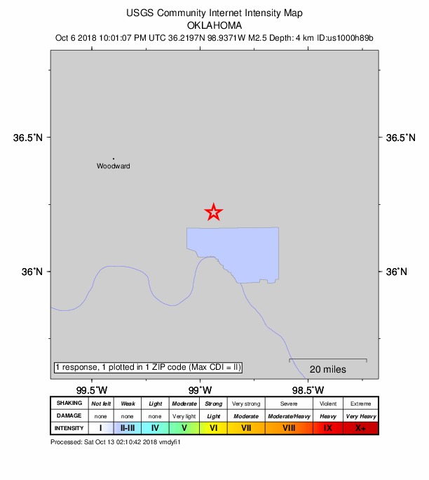 Did You Feel It? map: shaking reported by the public