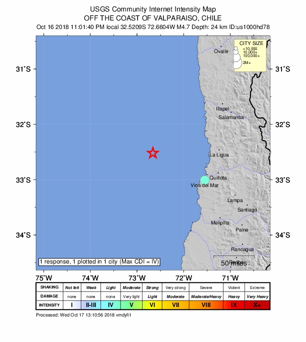 Did You Feel It? map: shaking reported by the public