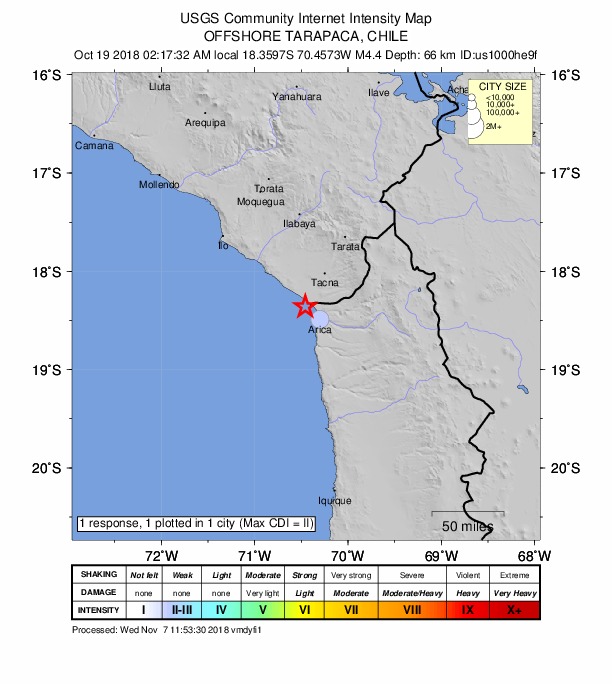 Did You Feel It? map: shaking reported by the public
