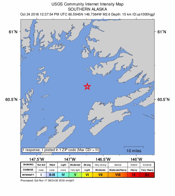Did You Feel It? map: shaking reported by the public
