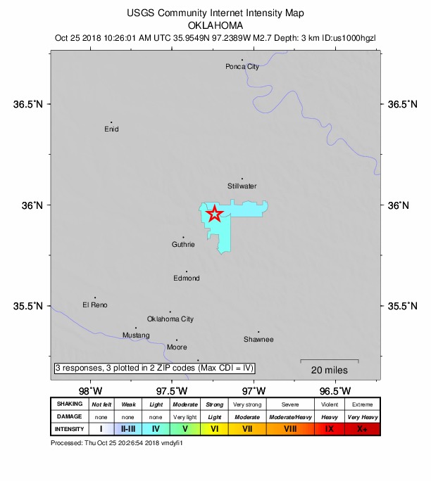 Did You Feel It? map: shaking reported by the public
