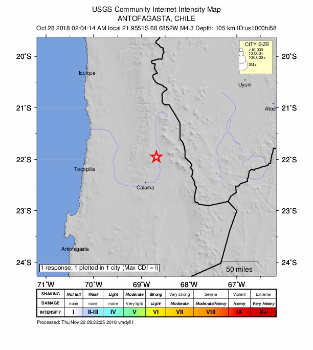 Did You Feel It? map: shaking reported by the public