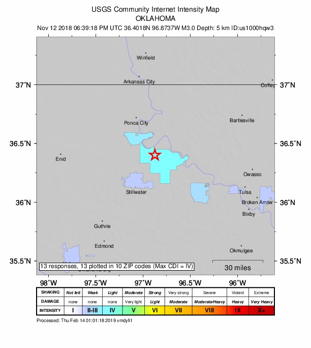 Did You Feel It? map: shaking reported by the public