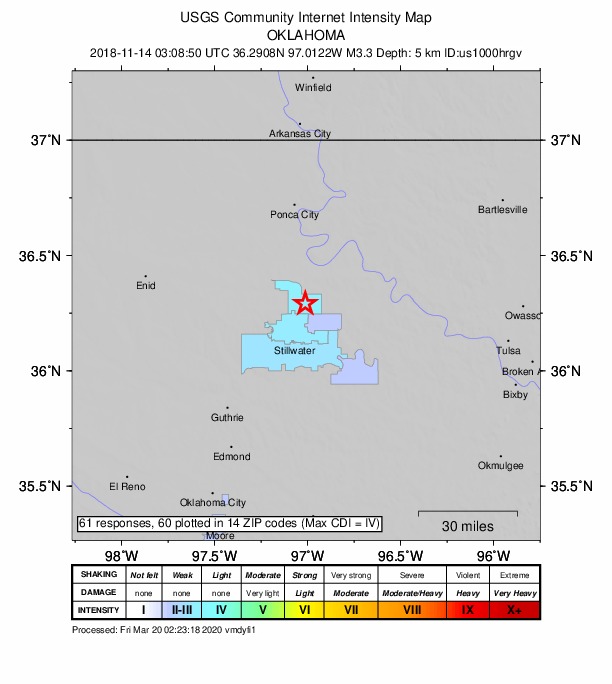 Did You Feel It? map: shaking reported by the public