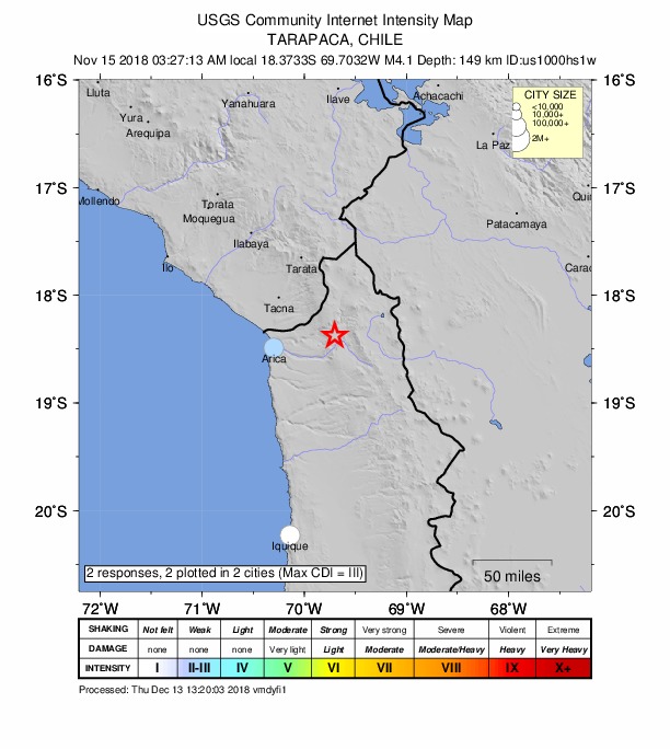 Did You Feel It? map: shaking reported by the public