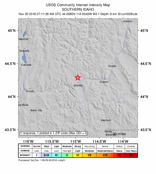 Did You Feel It? map: shaking reported by the public