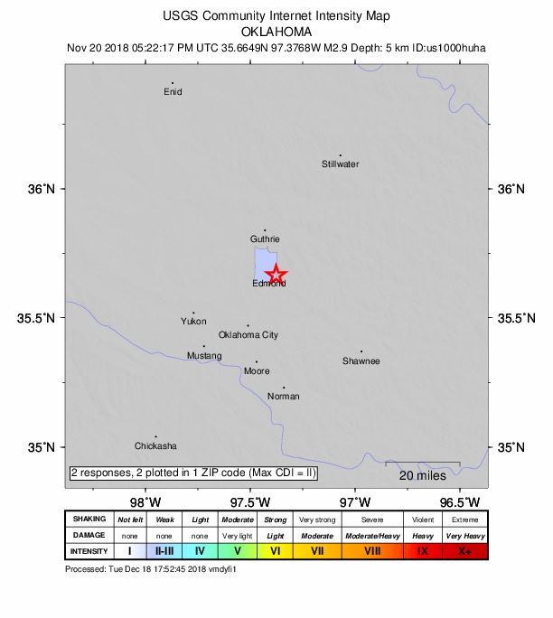 Did You Feel It? map: shaking reported by the public