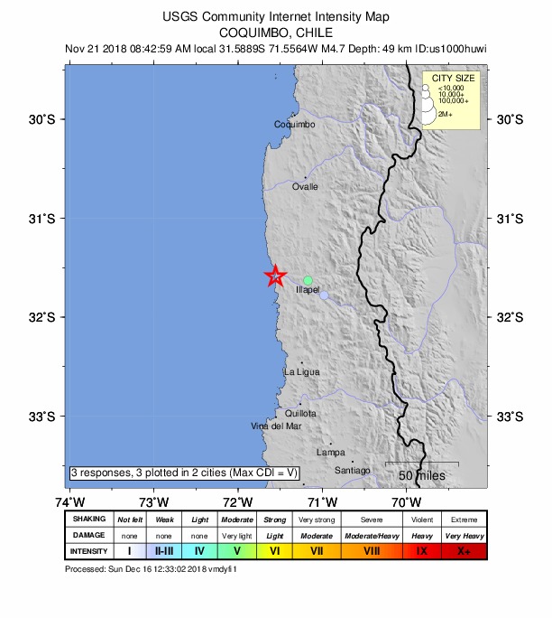 Did You Feel It? map: shaking reported by the public