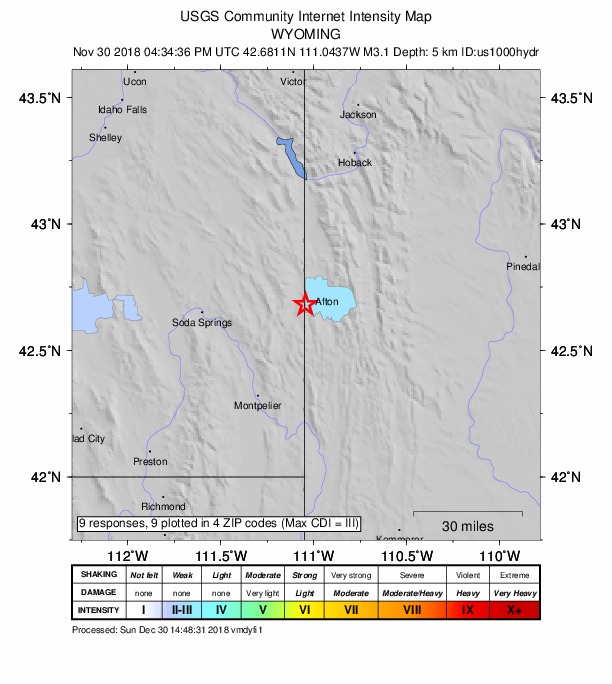 Did You Feel It? map: shaking reported by the public