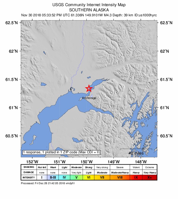 Did You Feel It? map: shaking reported by the public