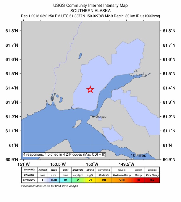 Did You Feel It? map: shaking reported by the public