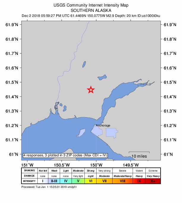 Did You Feel It? map: shaking reported by the public