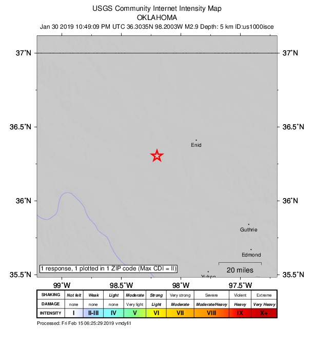 Did You Feel It? map: shaking reported by the public