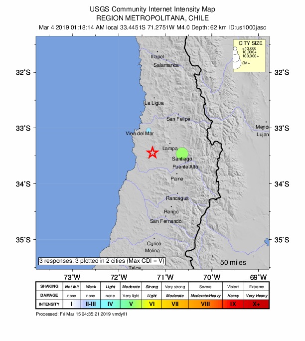 Did You Feel It? map: shaking reported by the public