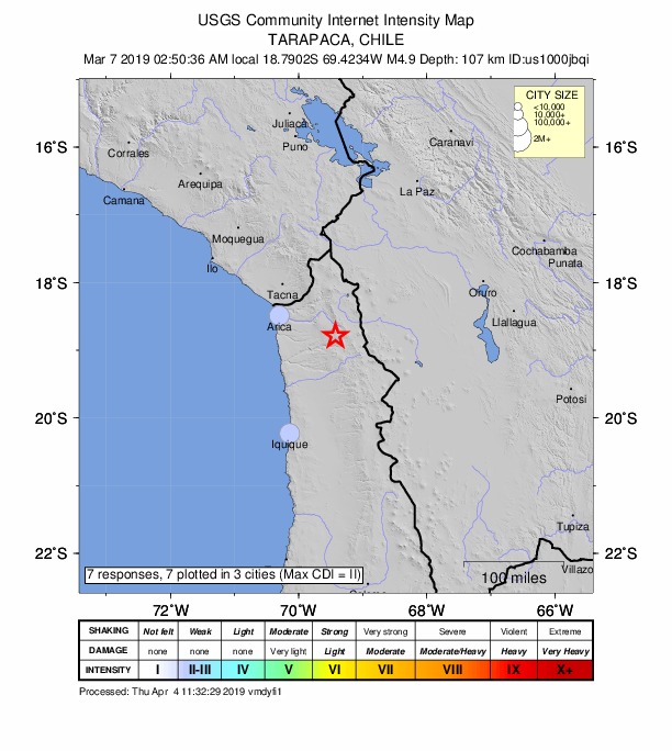 Did You Feel It? map: shaking reported by the public