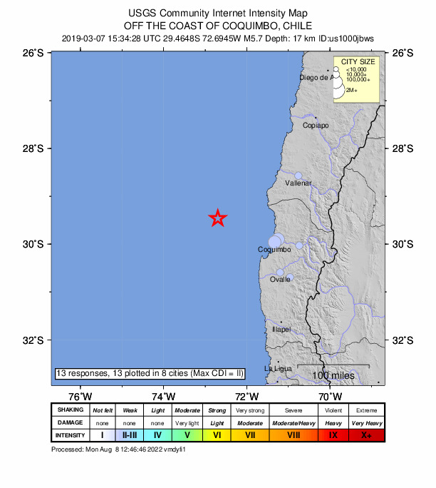Did You Feel It? map: shaking reported by the public