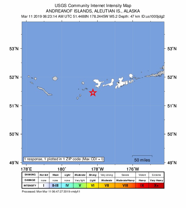 Did You Feel It? map: shaking reported by the public
