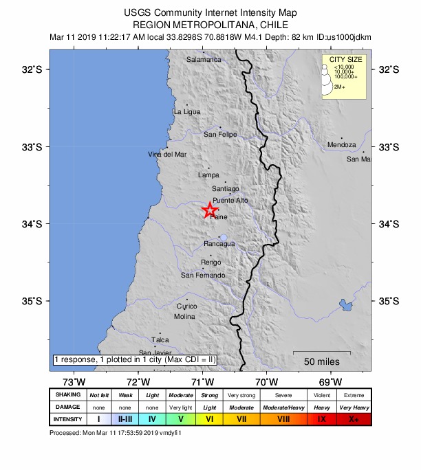 Did You Feel It? map: shaking reported by the public