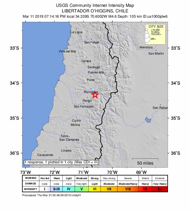 Did You Feel It? map: shaking reported by the public