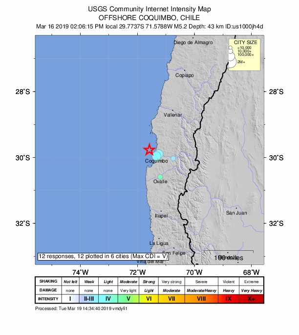 Did You Feel It? map: shaking reported by the public