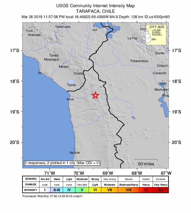 Did You Feel It? map: shaking reported by the public