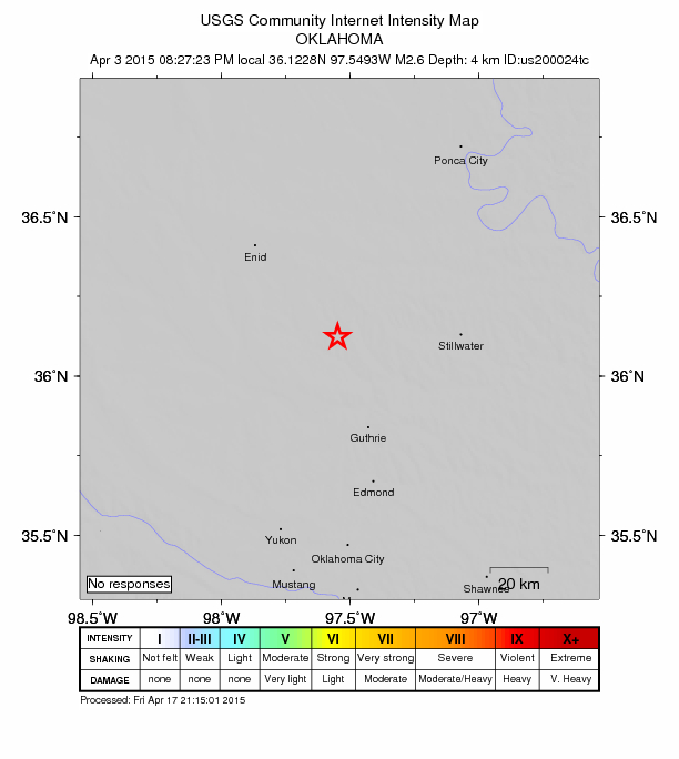 Did You Feel It? map: shaking reported by the public