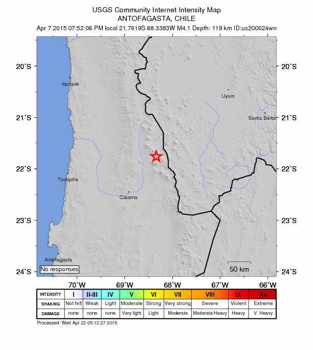 Did You Feel It? map: shaking reported by the public