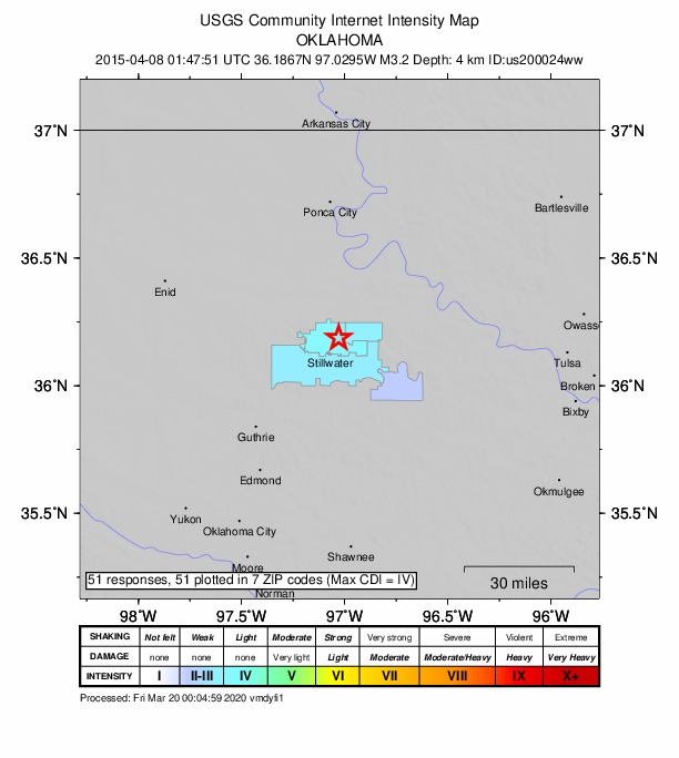 Did You Feel It? map: shaking reported by the public