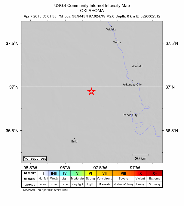 Did You Feel It? map: shaking reported by the public