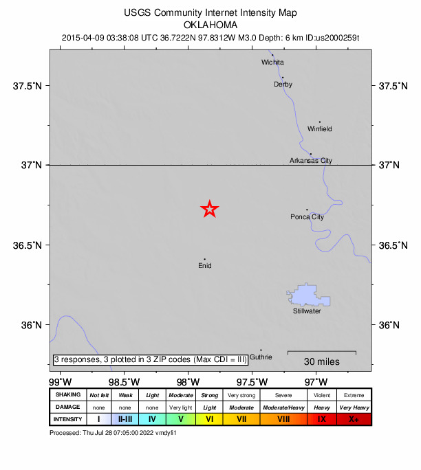 Did You Feel It? map: shaking reported by the public