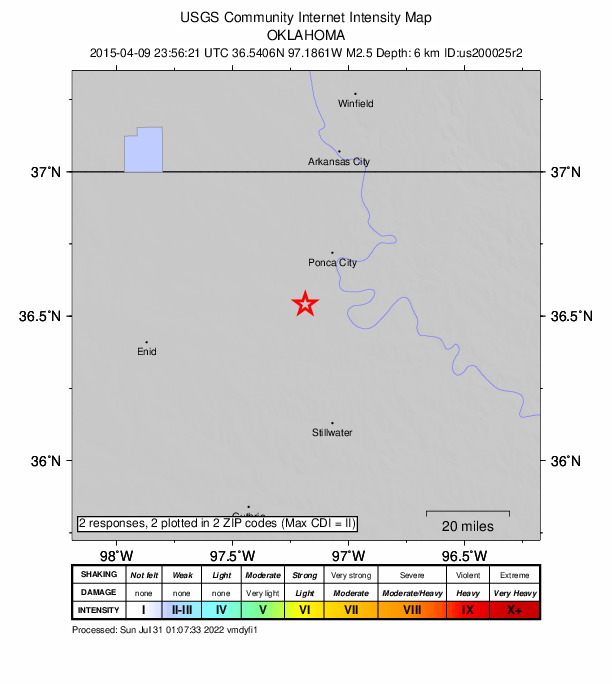 Did You Feel It? map: shaking reported by the public