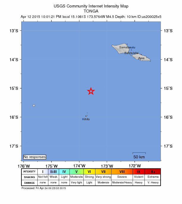Did You Feel It? map: shaking reported by the public